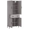 Stylish Highboard Grey Sonoma - Durable Engineered Wood