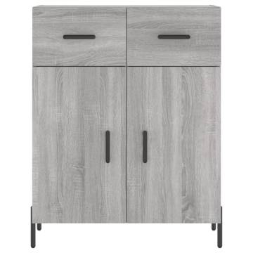 Stylish Highboard Grey Sonoma - Durable Engineered Wood