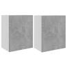 Concrete Grey Hanging Cabinets - 2 pcs 50x31x60 cm