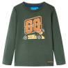 Kids' T-shirt with Long Sleeves Dark Green 92 Colour dark green Size 92 (1.5-2y) 