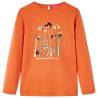 Kids' T-shirt with Long Sleeves Burnt Orange 116 Colour orange Size 116 (5-6y) 