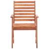 Outdoor Dining Chairs Set - Solid Acacia Wood - 2pcs