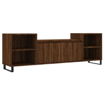 Stylish Brown Oak TV Cabinet | 160x35x55 cm Engineered Wood