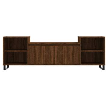 Stylish Brown Oak TV Cabinet | 160x35x55 cm Engineered Wood