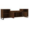 Stylish Brown Oak TV Cabinet | 160x35x55 cm Engineered Wood