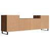 Stylish Brown Oak TV Cabinet | 160x35x55 cm Engineered Wood