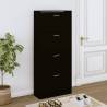 Shoe Cabinet Black 63x24x147 cm Engineered Wood Colour black Quantity in Package 1 Height 147 cm Width 63 cm 