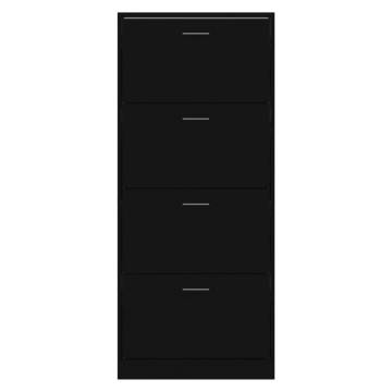 Shoe Cabinet Black 63x24x147 cm - Stylish Storage Solution