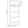 Shoe Cabinet Black 63x24x147 cm - Stylish Storage Solution