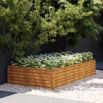 Corten Steel Garden Raised Bed 195x100x36 cm | Hipomarket