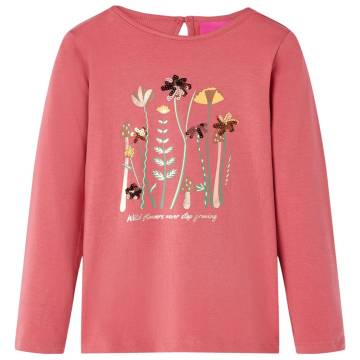 Kids' Long Sleeve T-Shirt - Old Pink - Size 92 | HipoMarket