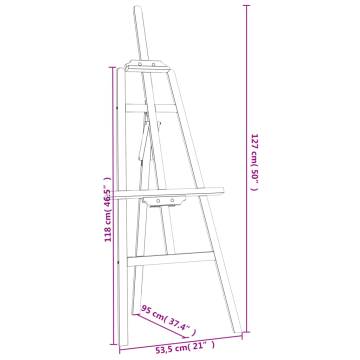 Easel Stand 53.5x95x127 cm - Solid Pine Wood Art Easel