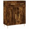 Stylish Highboard Smoked Oak - Durable Engineered Wood