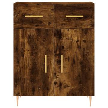 Stylish Highboard Smoked Oak - Durable Engineered Wood