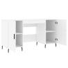 Elegant White Desk 140x50x75 cm - Engineered Wood | HipoMarket