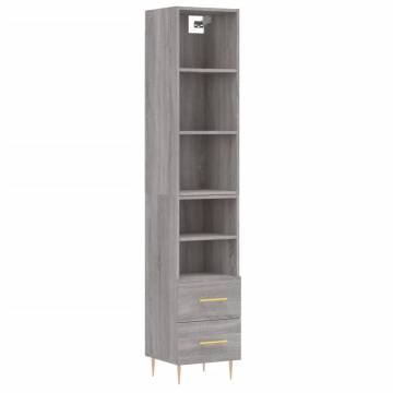 Highboard Grey Sonoma 34.5x34x180 cm - Stylish Storage Solution