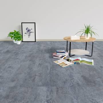 Self-Adhesive Grey Marble Flooring Planks - 20 Pcs PVC