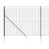 Wire Mesh Fence with Spike Anchors Green 1.6x25m | HipoMarket