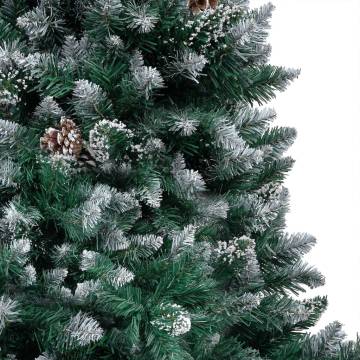 Artificial Pre-lit Christmas Tree with Ball Set & Pinecones - 210cm