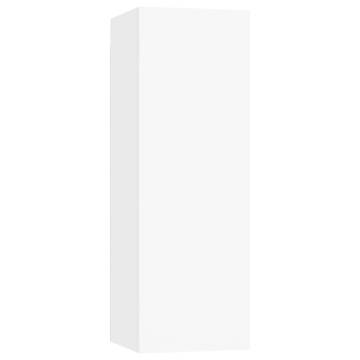 Stylish White TV Cabinet - 30.5x30x90cm Engineered Wood