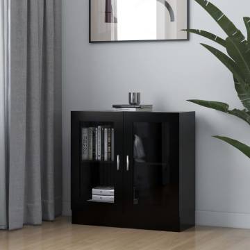 Vitrine Cabinet Black 82.5x30.5x80 cm - Stylish Storage Solution