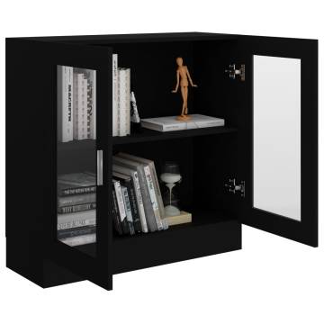 Vitrine Cabinet Black 82.5x30.5x80 cm - Stylish Storage Solution