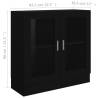 Vitrine Cabinet Black 82.5x30.5x80 cm - Stylish Storage Solution