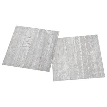 Self-adhesive Grey PVC Flooring Planks - 55 pcs, 5.11 m²