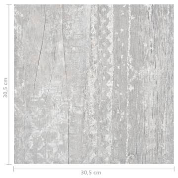 Self-adhesive Grey PVC Flooring Planks - 55 pcs, 5.11 m²