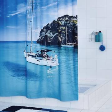 RIDDER Shower Curtain Sailboat 180x200 cm - Stylish & Functional