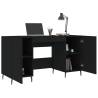 Elegant Black Desk - 140x50x75 cm Engineered Wood | HipoMarket