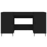 Elegant Black Desk - 140x50x75 cm Engineered Wood | HipoMarket