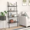 4-Tier Leaning Shelf Black 64x34x150.5 cm Colour black Quantity in Package 1 Height 150.5 cm 