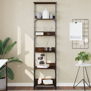 Bookshelf Brown Oak - Stylish Engineered Wood Storage Solution