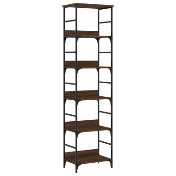 Bookshelf Brown Oak - Stylish Engineered Wood Storage Solution