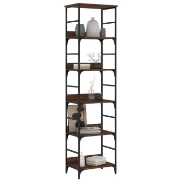 Bookshelf Brown Oak - Stylish Engineered Wood Storage Solution