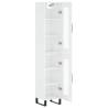 Stylish Highboard High Gloss White - 34.5x34x180 cm