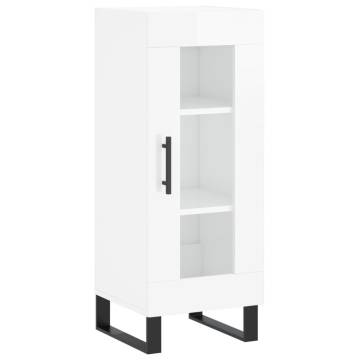 Stylish Highboard High Gloss White - 34.5x34x180 cm