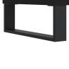 Black Bedside Cabinet - Modern Engineered Wood Storage (40x35cm)