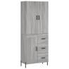 Highboard Grey Sonoma 69.5x34x180 cm Engineered Wood - Stylish Storage