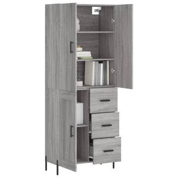 Highboard Grey Sonoma 69.5x34x180 cm Engineered Wood - Stylish Storage