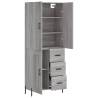 Highboard Grey Sonoma 69.5x34x180 cm Engineered Wood - Stylish Storage