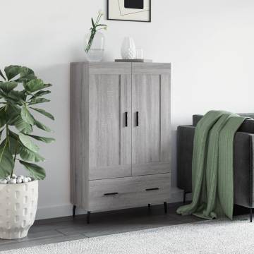 Stylish Highboard Grey Sonoma - 69.5x31x115 cm | HipoMarket