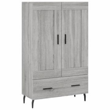 Stylish Highboard Grey Sonoma - 69.5x31x115 cm | HipoMarket