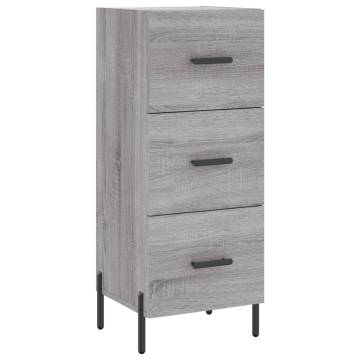 Stylish Highboard Grey Sonoma - 34.5x34x180 cm Engineered Wood