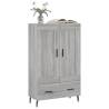 Stylish Highboard Grey Sonoma - 69.5x31x115 cm | HipoMarket