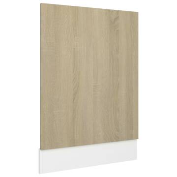 Dishwasher Panel Sonoma Oak 45x3x67 cm | Durable Engineered Wood