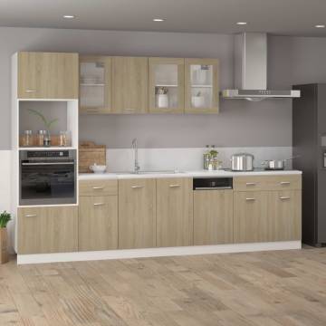 Dishwasher Panel Sonoma Oak 45x3x67 cm | Durable Engineered Wood