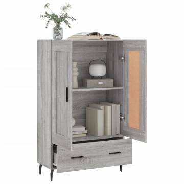 Stylish Highboard Grey Sonoma - 69.5x31x115 cm | HipoMarket