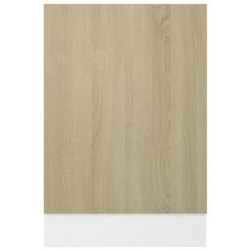 Dishwasher Panel Sonoma Oak 45x3x67 cm | Durable Engineered Wood